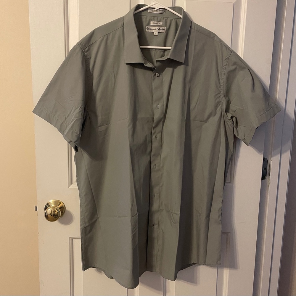 Gentlemens Collection Mens 1904S Short Sleeve Slim Fit Easy Care